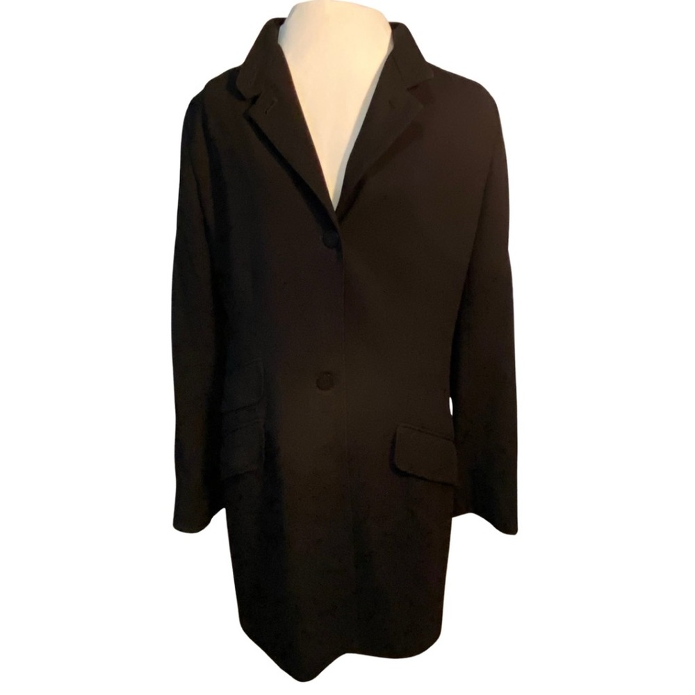 Vintage Anne Klein womens dark navy / Black long suit jacket blazer